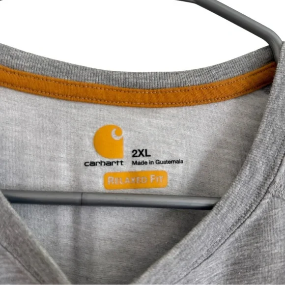 Carhartt Force Relaxed Fit Pocket T-Shirt Gray Mens Size 2XL Workwear Streetwear - Picture 2 of 4